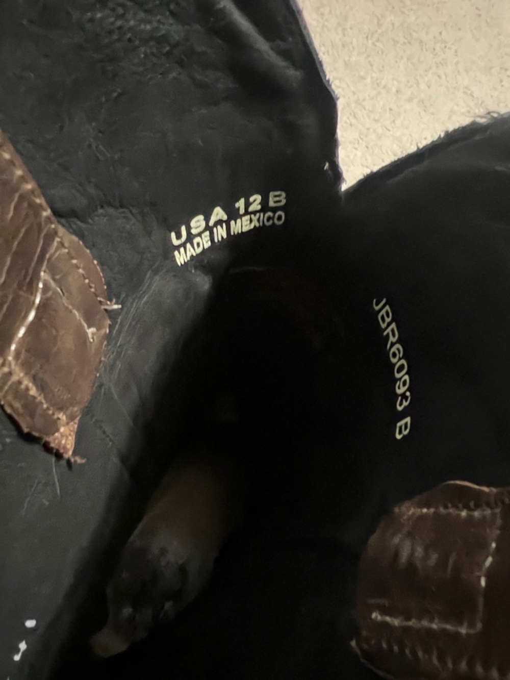 J.B. Dillon Brown Leather Embroidered Western Heeled Boots - Picture 6 of 7